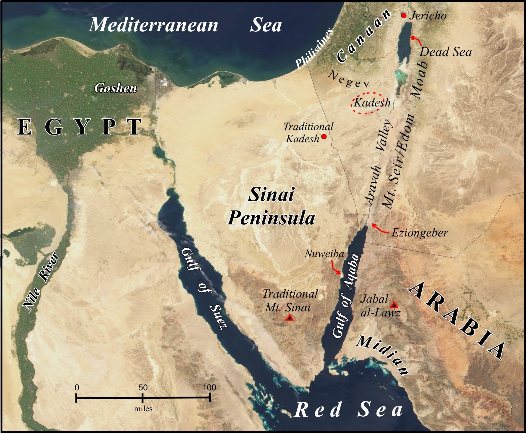 Map Of Exodus And Wilderness Journey Exodus Synopsis - Glen A. Fritz, C 2018 | Ancient Exodus